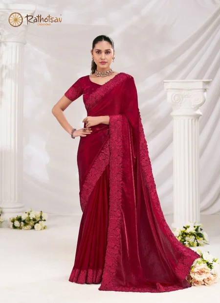 Desi Dream By Rajguru Embroidery Work Saree Wholesale Market In Surat